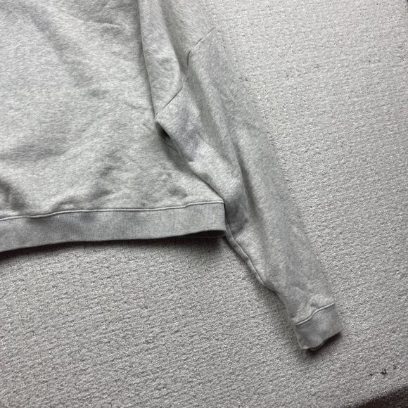 TNA Aritzia Cropped Hoodie Womens Size M White Icon Striped Sleeves Cozy Read - Picture 15 of 16